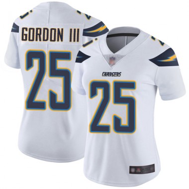 Los Angeles Chargers NFL Football Melvin Gordon White Jersey Women Limited 25 Road Vapor Untouchable